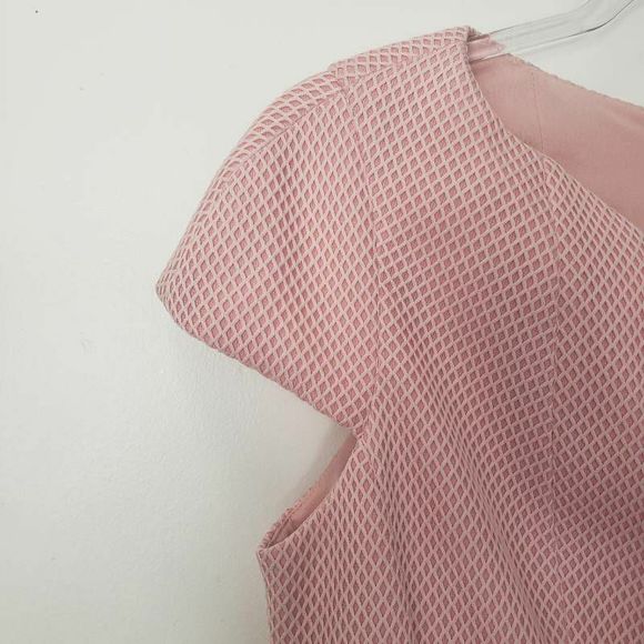 Julia Jordan Dress Womens 6 Fit & Flare Pink Cap Sleeve Lined Pockets Zip Short - Picture 5 of 6